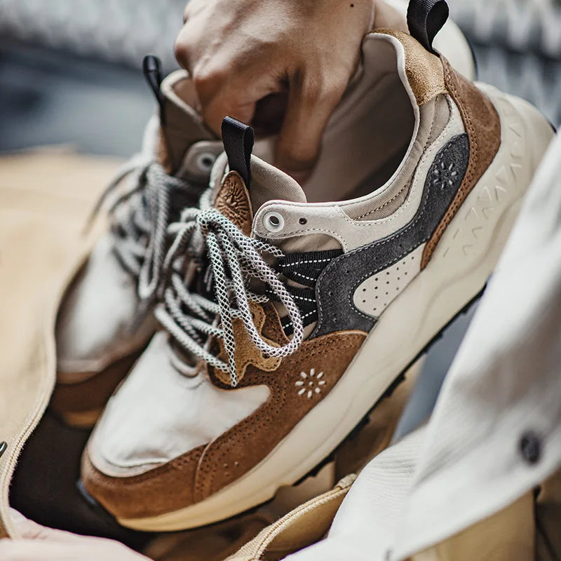 Maden 80's Retro Splicing Jogging Shoes for Men Versatile Breathable Comfortable Sneakers Outdoor Low-top Casual Men Board Shoes