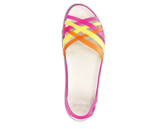 Crocs Huarache Mini Wedge Women Fuchsia/Grapefruit, image 3 of 4