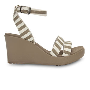 Crocs Leigh Graphic Wedge Mushroom White, image 1 of 4
