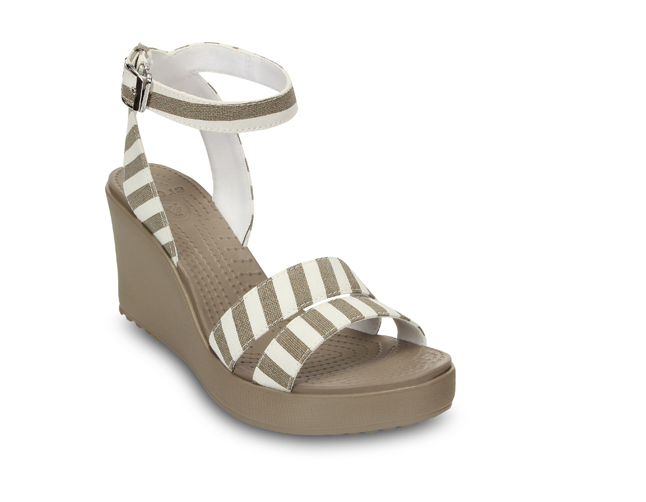 Crocs Leigh Graphic Wedge Mushroom White, image 2 of 4