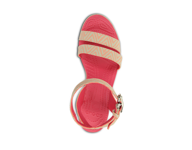 Crocs Leigh Graphic Wedge Melon Stucco, image 3 of 4
