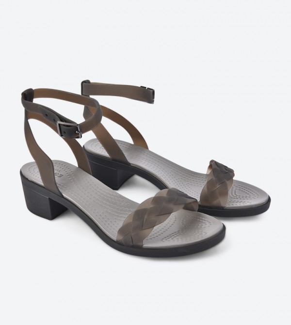 Crocs Isabella Block Heel Women BLACK GRAPHITE, image 2 of 5