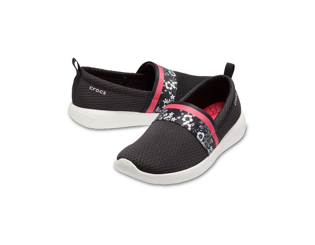 Crocs LiteRide Hyper Floral SlipOn Women Black White, image 4 of 4