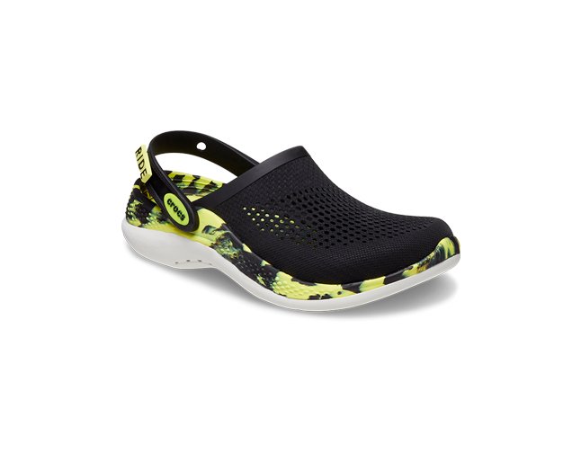 Crocs LiteRide 360 Marbled Clog Black Citrus, image 3 of 4