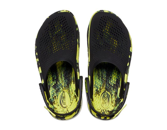 Crocs LiteRide 360 Marbled Clog Black Citrus, image 2 of 4