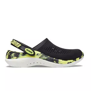 Crocs LiteRide 360 Marbled Clog Black Citrus, image 1 of 4
