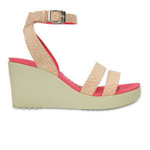 Crocs Leigh Graphic Wedge Melon Stucco, image 1 of 4