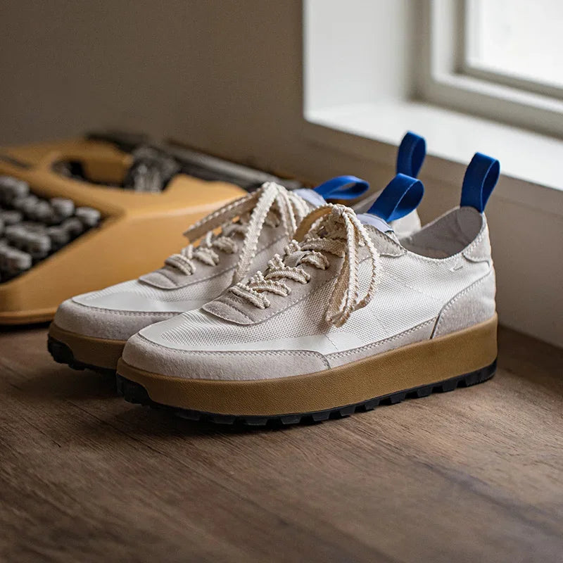 Maden  Spring Vintage Jogging Shoes for Men Casual Low Top Running Sports Mesh Breathable Shoes Comfort Trainer Summer Sneakers