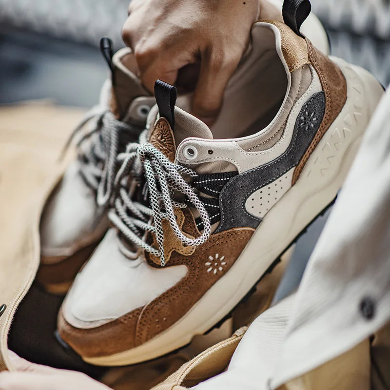 Maden 80's Retro Splicing Jogging Shoes for Men Versatile Breathable Comfortable Sneakers Outdoor Low-top Casual Men Board Shoes