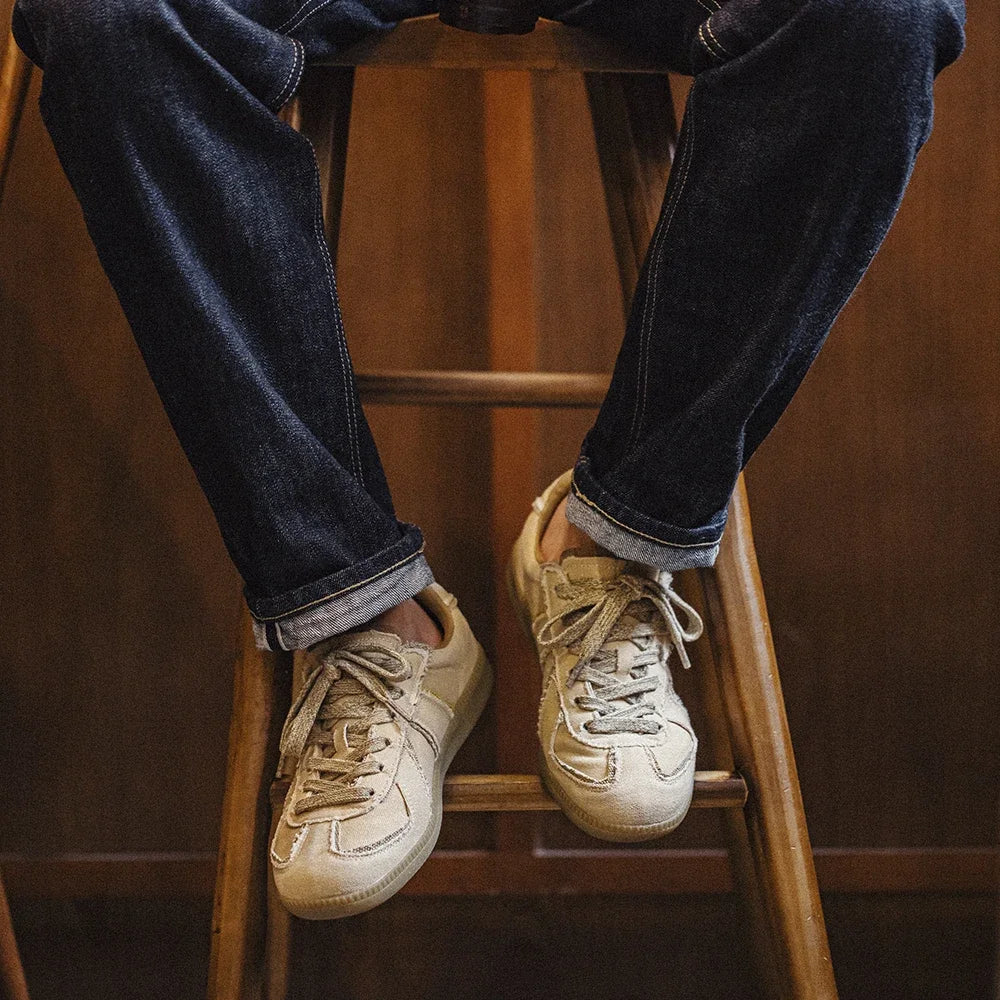 Maden Desert Dune Retro Moral Training Shoes for Men's Summer and Spring Niche Canvas Casual Sports Lightweight Soft Sole Shoes