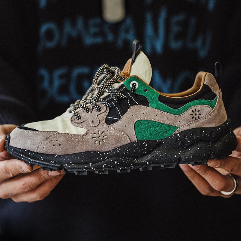 Maden 80's Retro Splicing Jogging Shoes for Men Versatile Breathable Comfortable Sneakers Outdoor Low-top Casual Men Board Shoes