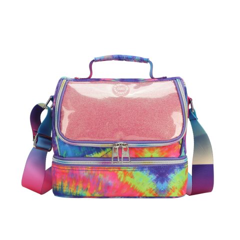 Cubs Blue and Purple tie dye High School Lunch Bag