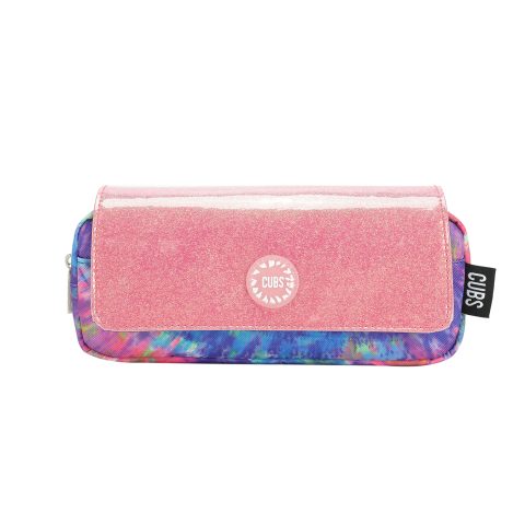 Cubs Blue and Purple tie dye High School Pencil Case