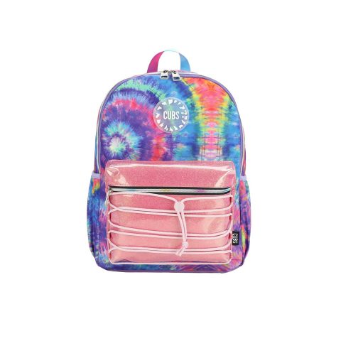 Cubs Blue and Purple tie dye High School Backpack