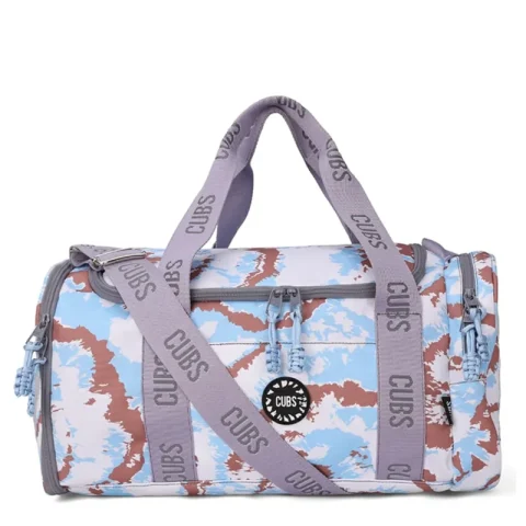 Cubs Baby Blue Tie Dye two side Pocket Large Duffel bag