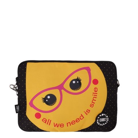 Cubs All We Need Is Smile Laptop Bag With Strap 15 Inch