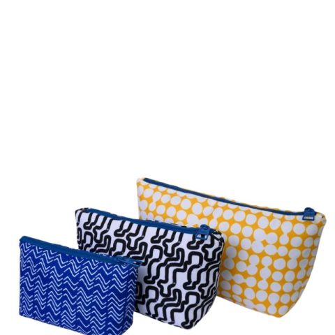 Cubs Blue Black and Yellow Make-Up Rectangular Bags