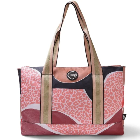 Cubs Brown Leopard Double Face Tote Bag