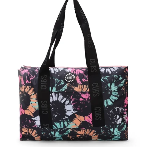 Cubs Black & Pink Tie Dye Double Face Tote Bag