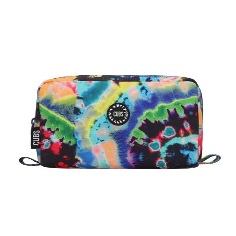 Cubs Black Tie Dye Swirls Pencil Case
