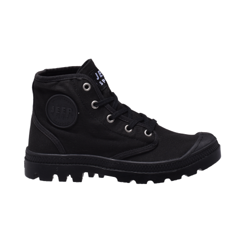 Jeep Spirit High Top Outdoor Canvas Sneaker-5938114209-Black