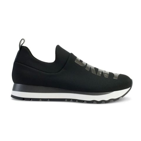 DKNY Women's Tokyo Slip On Comfort Sneaker with Glitter Logo Detail BLACK