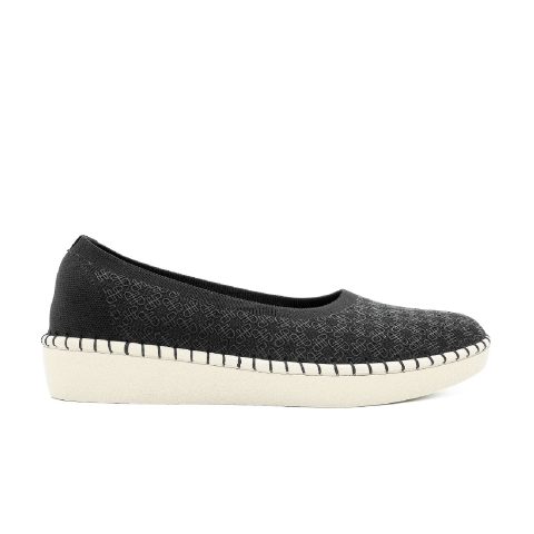 Hush Puppies Womens BLACK KNIT