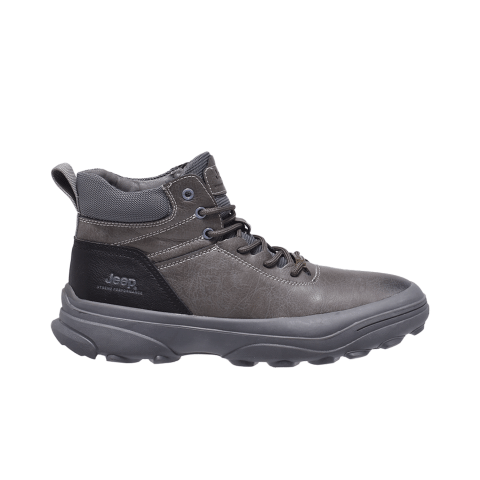 Jeep Ankle Lace Chunky Soft Leather Boot-P141291105-Gray