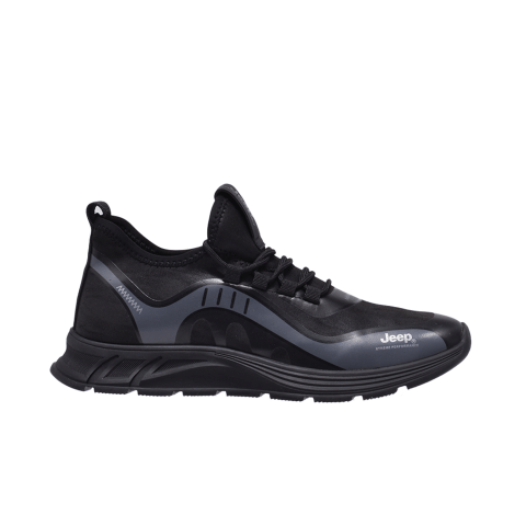 Jeep Mid Top Lace Hiking Sneaker-B231591386-Black